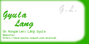 gyula lang business card